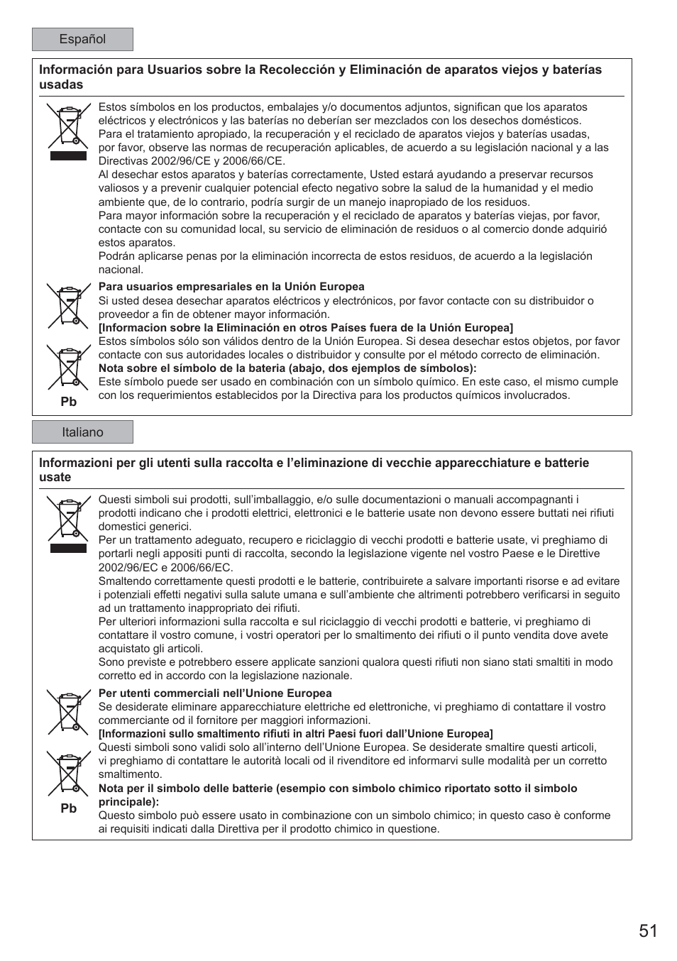 Panasonic CURE18QKE User Manual | Page 51 / 52