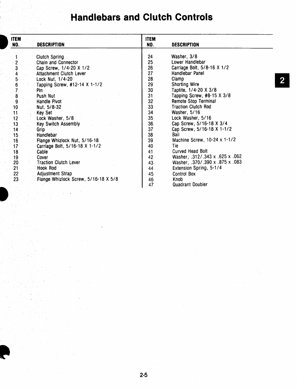 Handlebars and clutch controls | Ariens 932 Series User Manual | Page 11 / 61