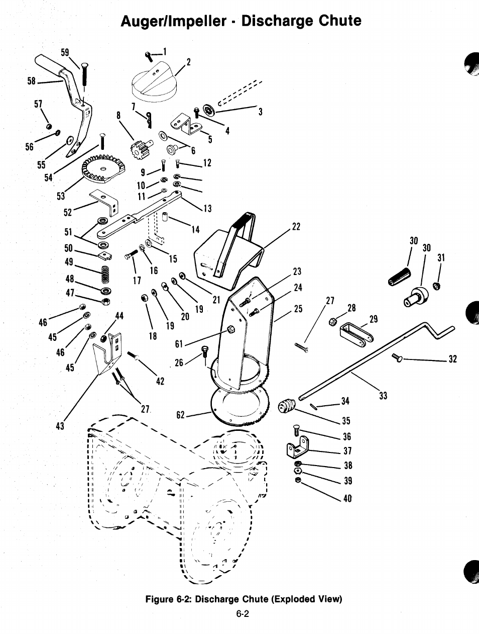 Auger/impeller - discharge chute | Ariens 932 Series User Manual | Page 35 / 61