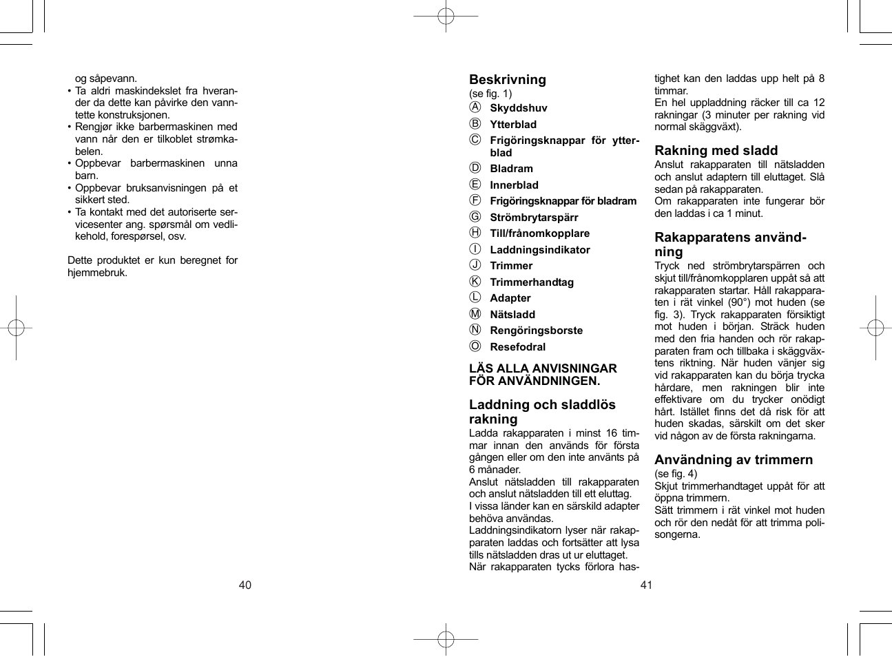 Panasonic ES4033 User Manual | Page 21 / 37