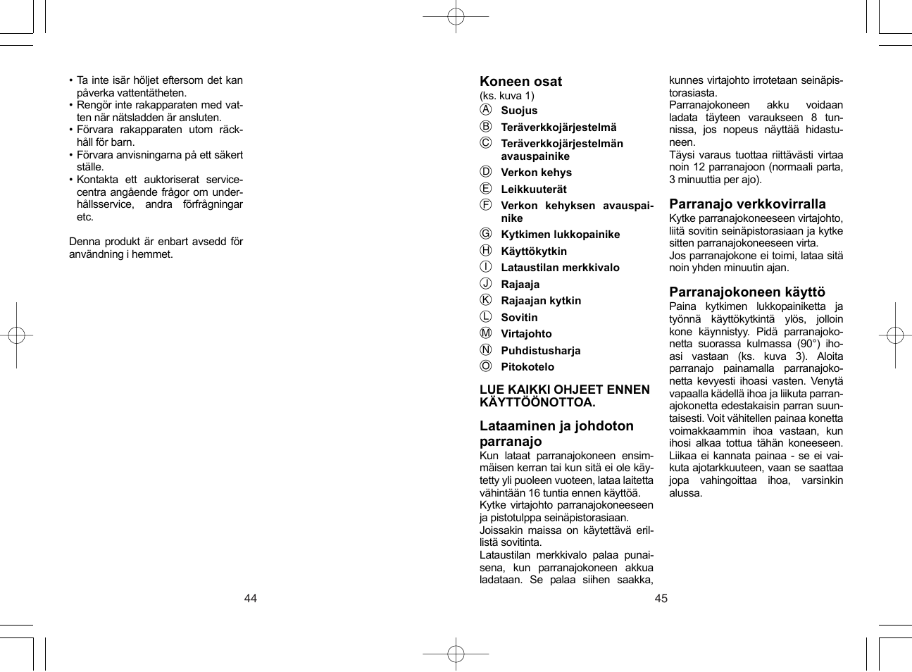 Panasonic ES4033 User Manual | Page 23 / 37