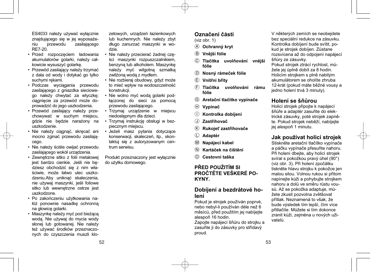 Panasonic ES4033 User Manual | Page 27 / 37