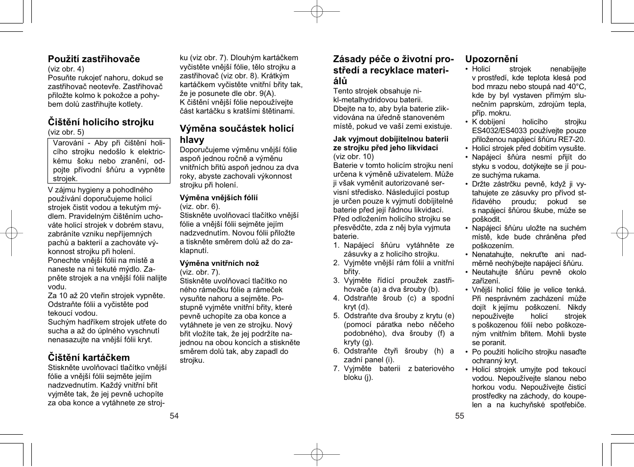 Panasonic ES4033 User Manual | Page 28 / 37