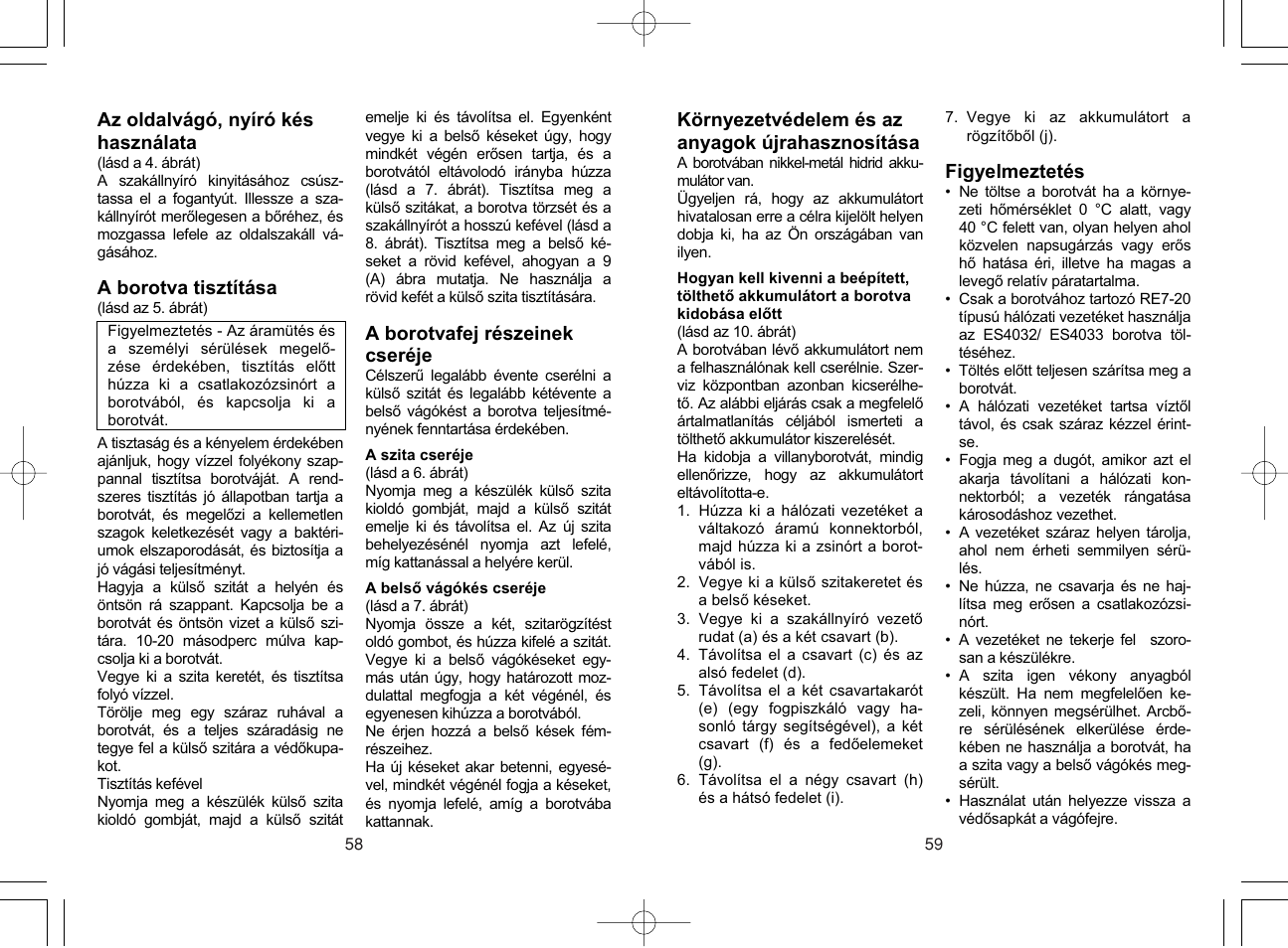 Panasonic ES4033 User Manual | Page 30 / 37