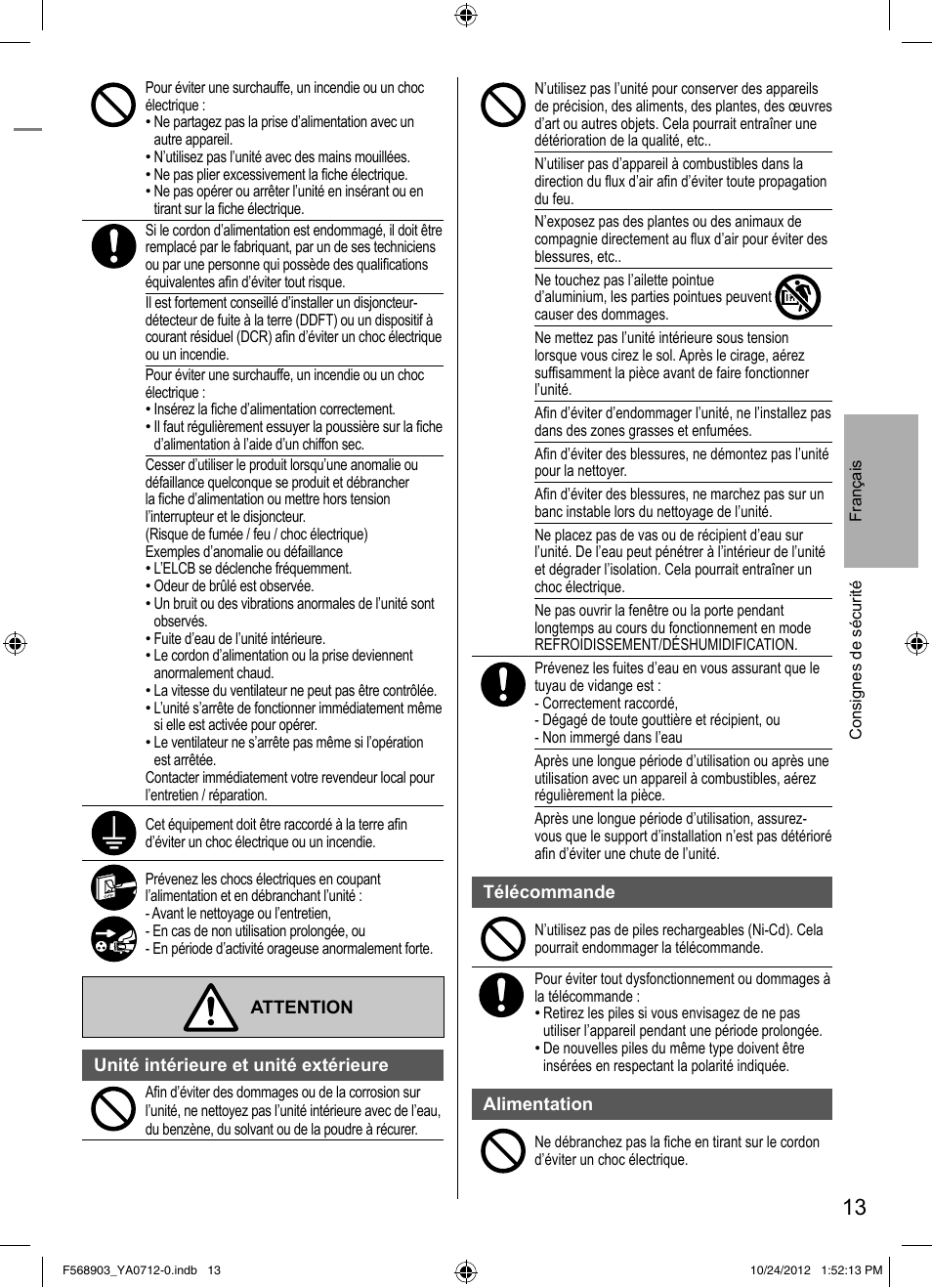 Panasonic CSRE24PKE3 User Manual | Page 13 / 52