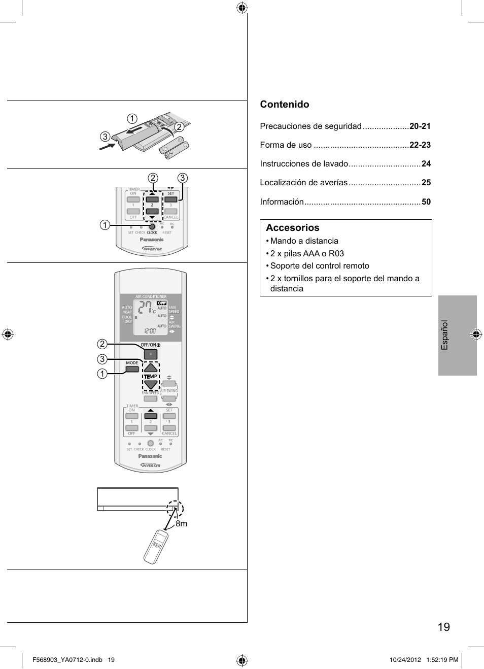 Panasonic CSRE24PKE3 User Manual | Page 19 / 52