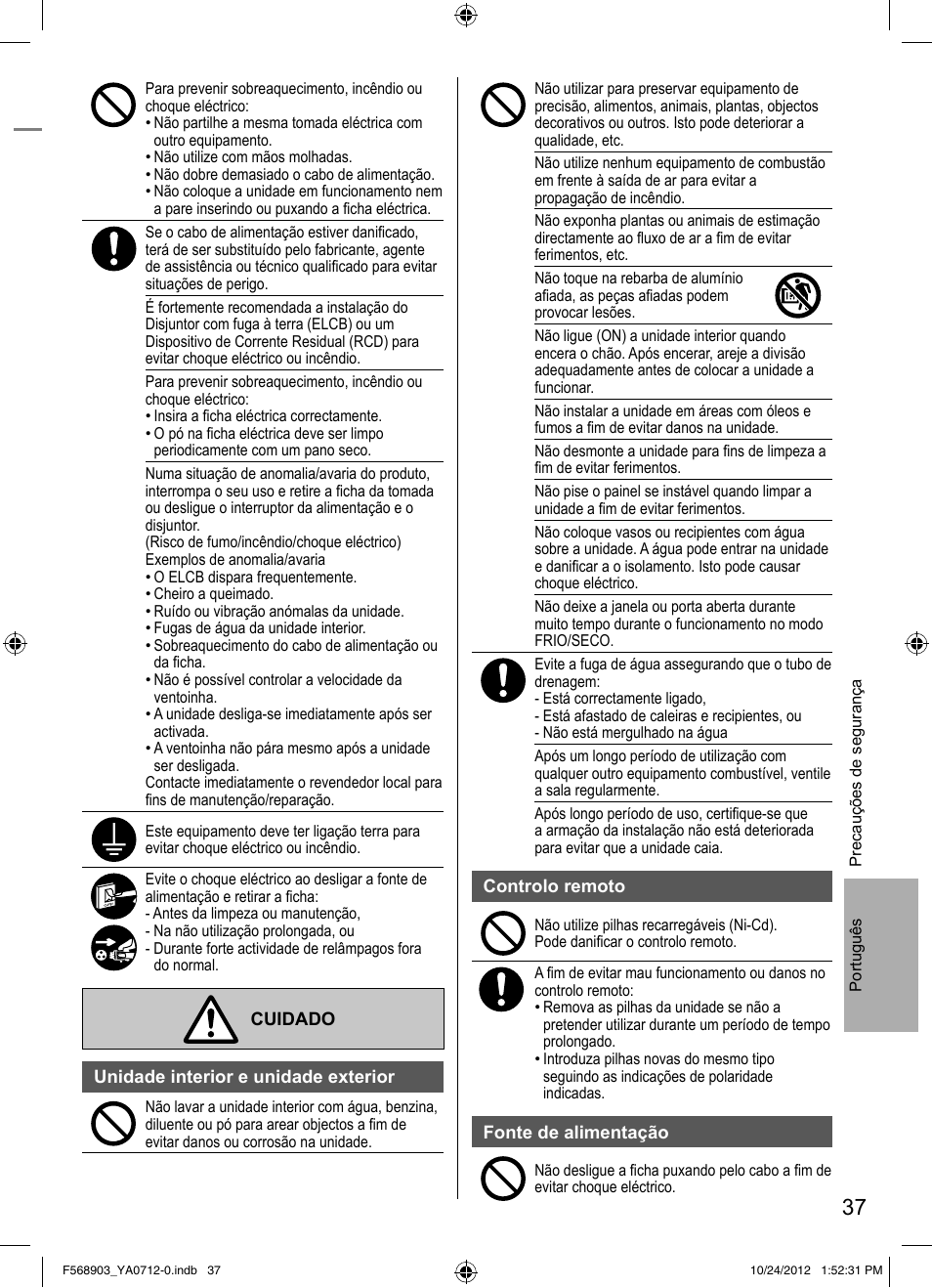 Panasonic CSRE24PKE3 User Manual | Page 37 / 52