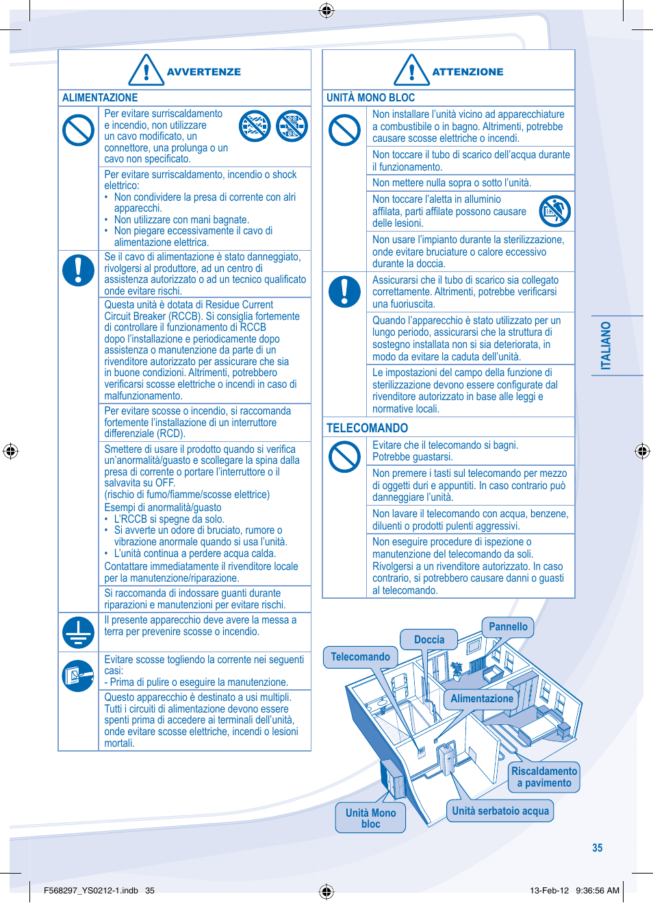 Panasonic WHMHF12D6E5 User Manual | Page 35 / 76