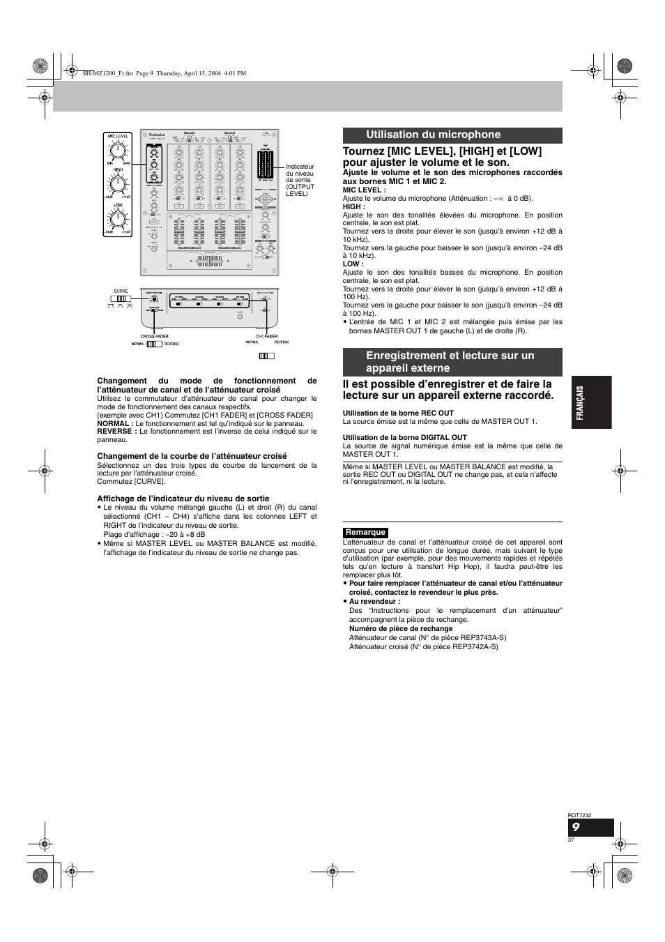 Panasonic SLMZ1200 User Manual | Page 37 / 100