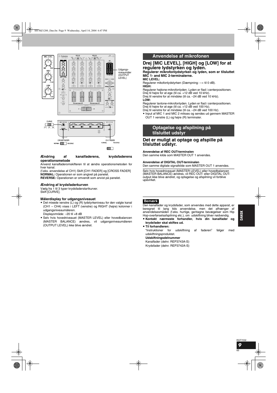Panasonic SLMZ1200 User Manual | Page 65 / 100