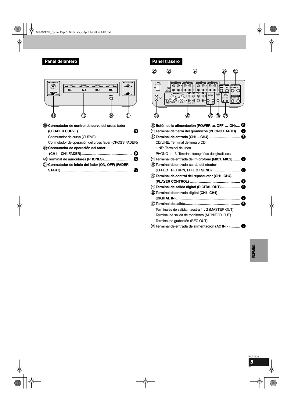 Panasonic SLMZ1200 User Manual | Page 75 / 100