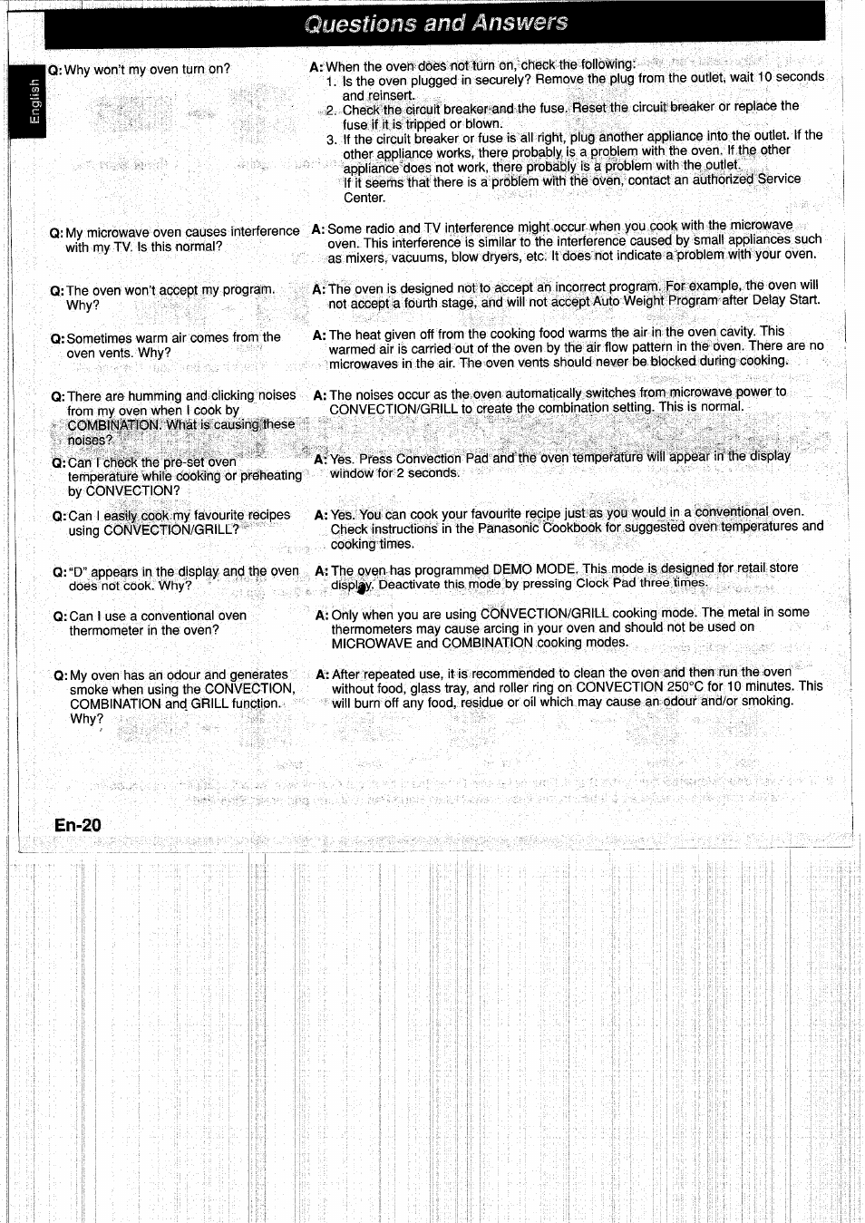 Questions and answers | Panasonic NNA890WBSPG User Manual | Page 22 / 112