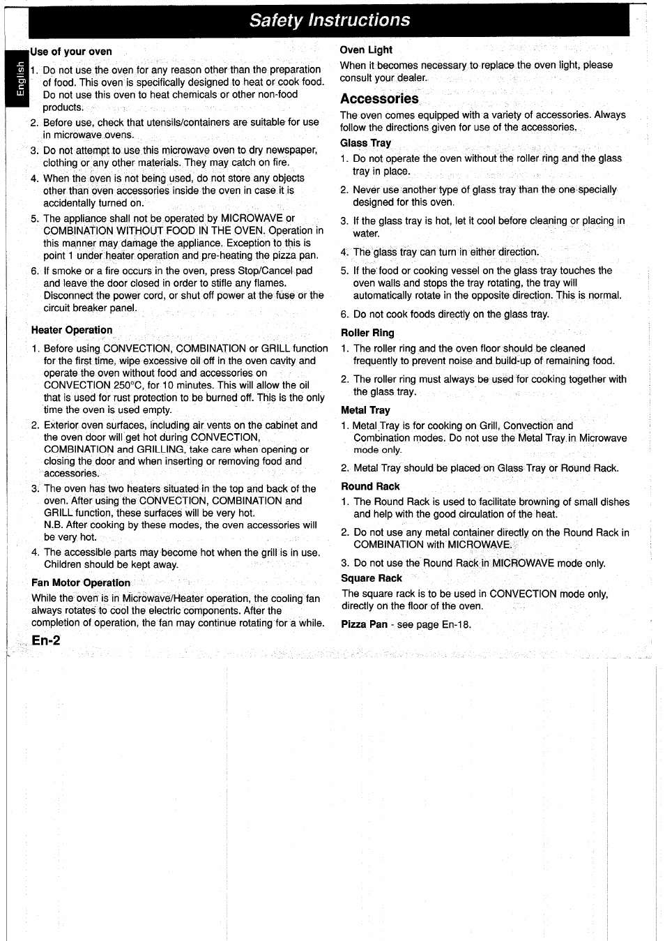 En-2, Accessories | Panasonic NNA890WBSPG User Manual | Page 4 / 112