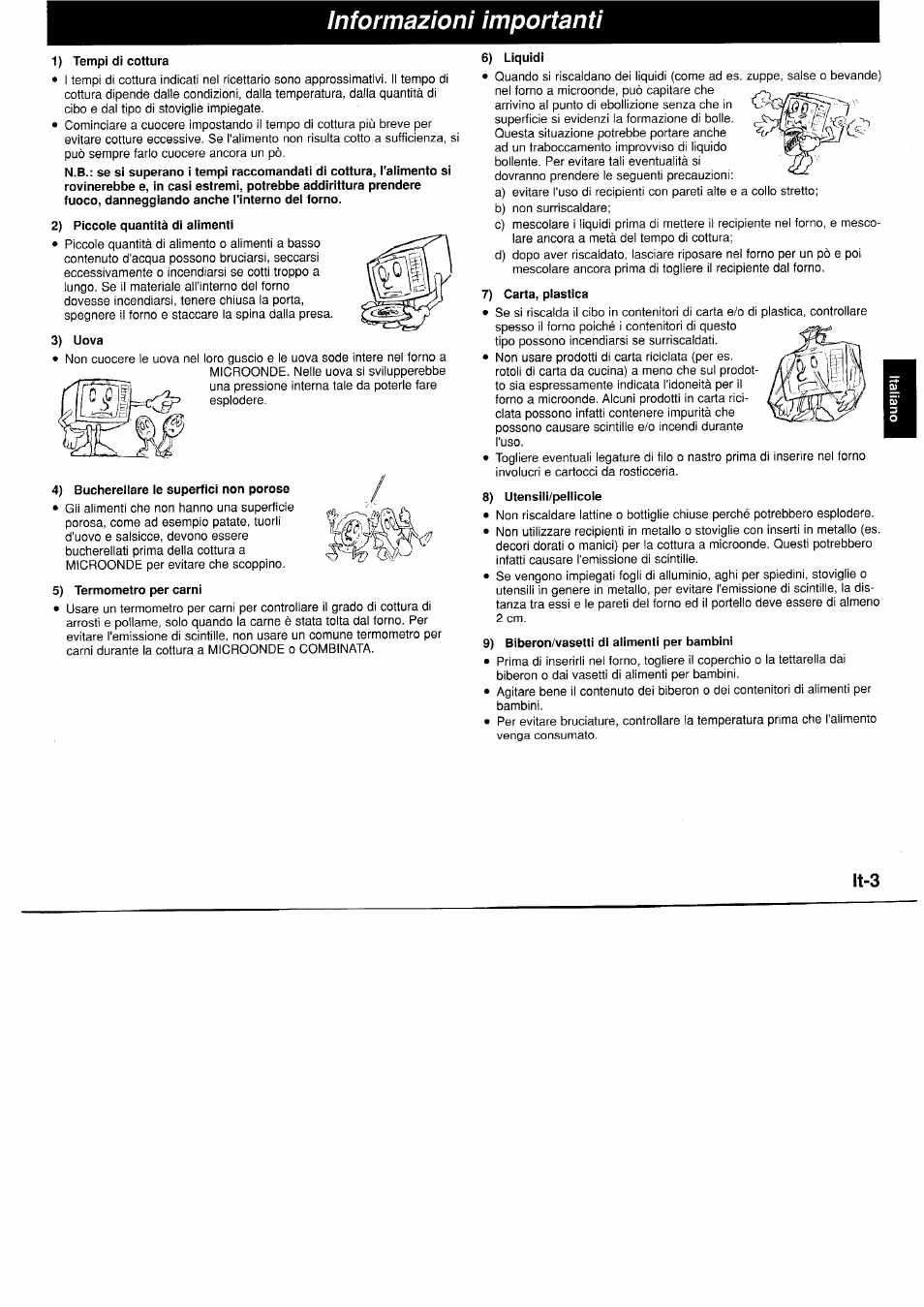 Informazioni importanti, Lt-3 | Panasonic NNA890WBSPG User Manual | Page 71 / 112