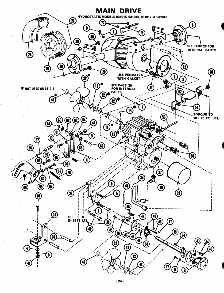 Main drive | Ariens 931015 S-18 User Manual | Page 24 / 42