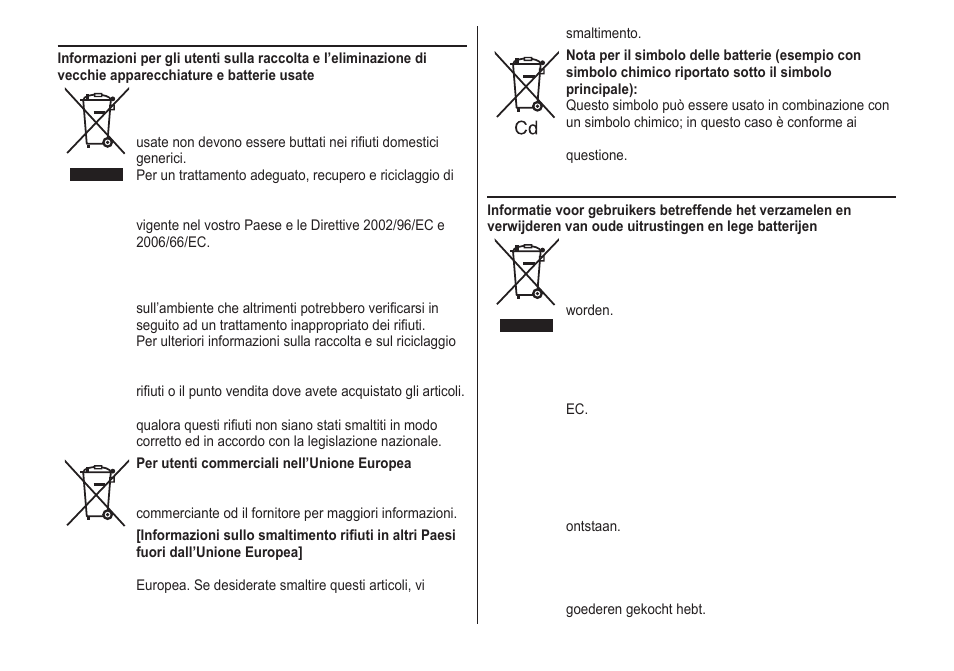 Italiano, Nederlands | Panasonic ER2211 User Manual | Page 106 / 116