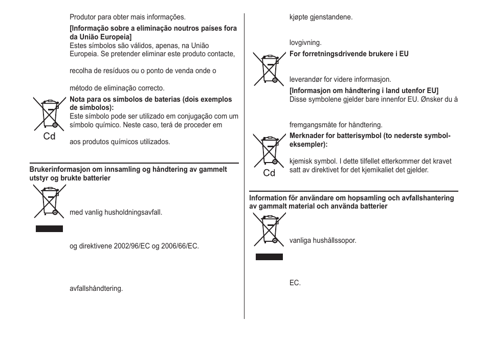 Norsk, Svenska | Panasonic ER2211 User Manual | Page 109 / 116