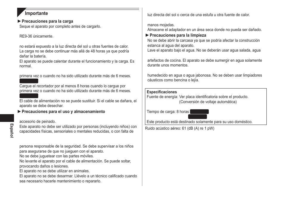 Panasonic ER2211 User Manual | Page 32 / 116