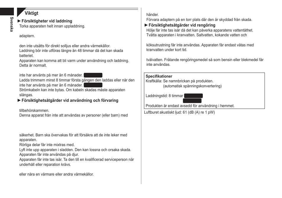 Panasonic ER2211 User Manual | Page 56 / 116