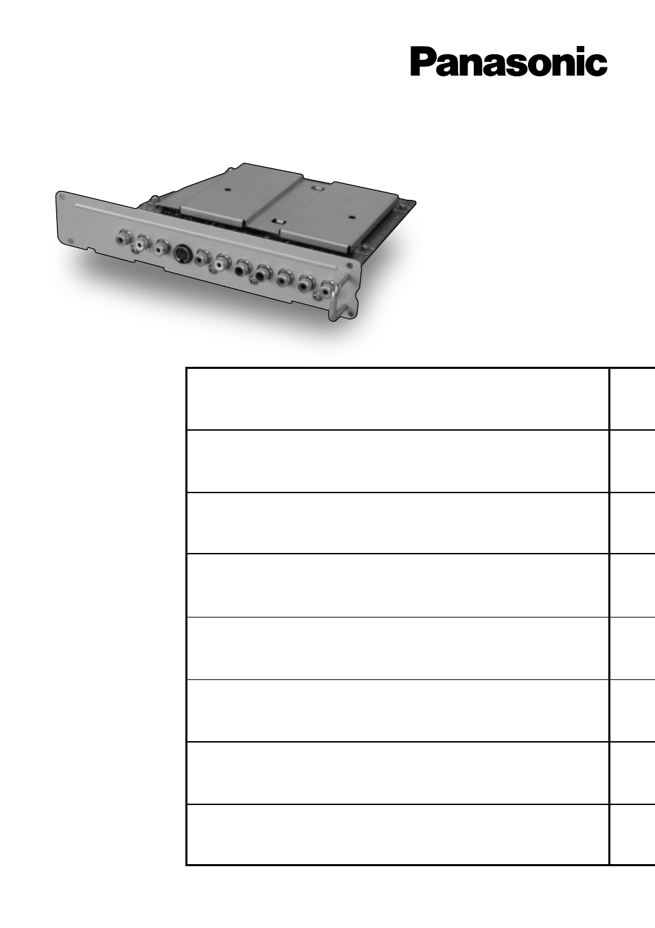 Panasonic TYCE42PS1 User Manual | 20 pages