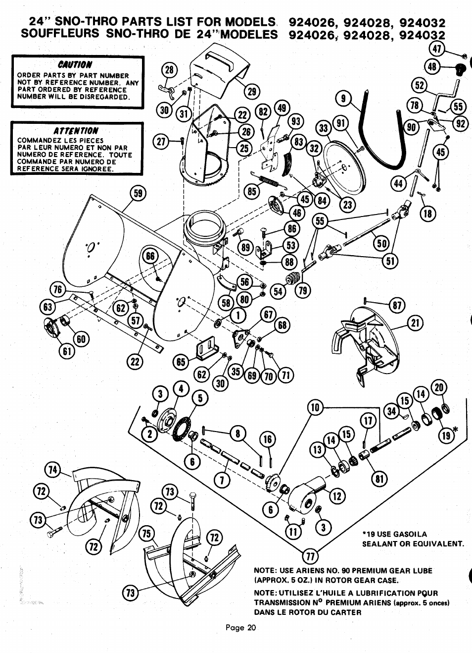 Htuhttom | Ariens 924000 User Manual | Page 20 / 55