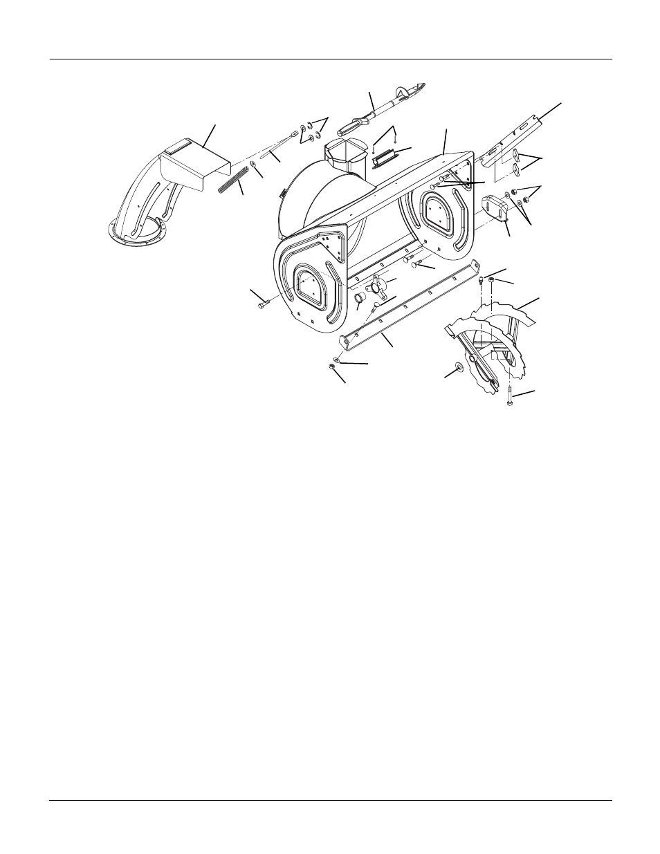 Auger and chute, Uger, Hute | Ariens Sno-Thro ST8526LE User Manual | Page 11 / 15