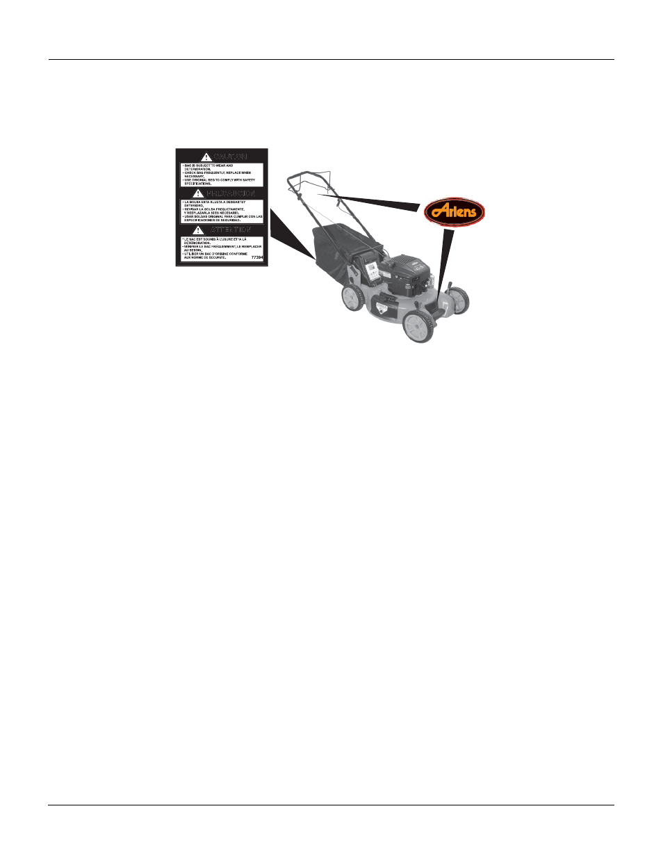 Decals, Ecals | Ariens 911110 - SP21 User Manual | Page 4 / 19