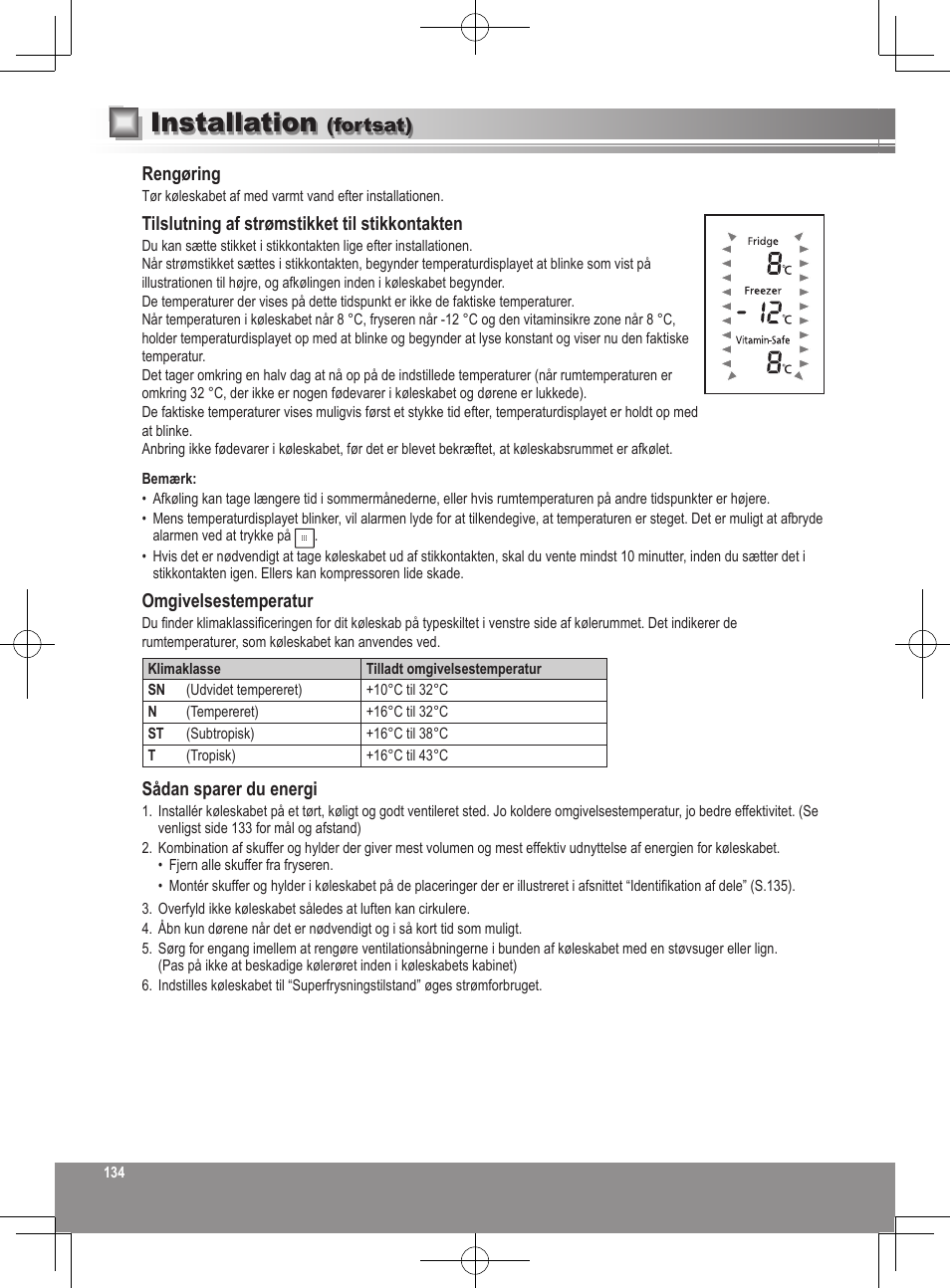 Installation | Panasonic NRB32FX2 User Manual | Page 134 / 180