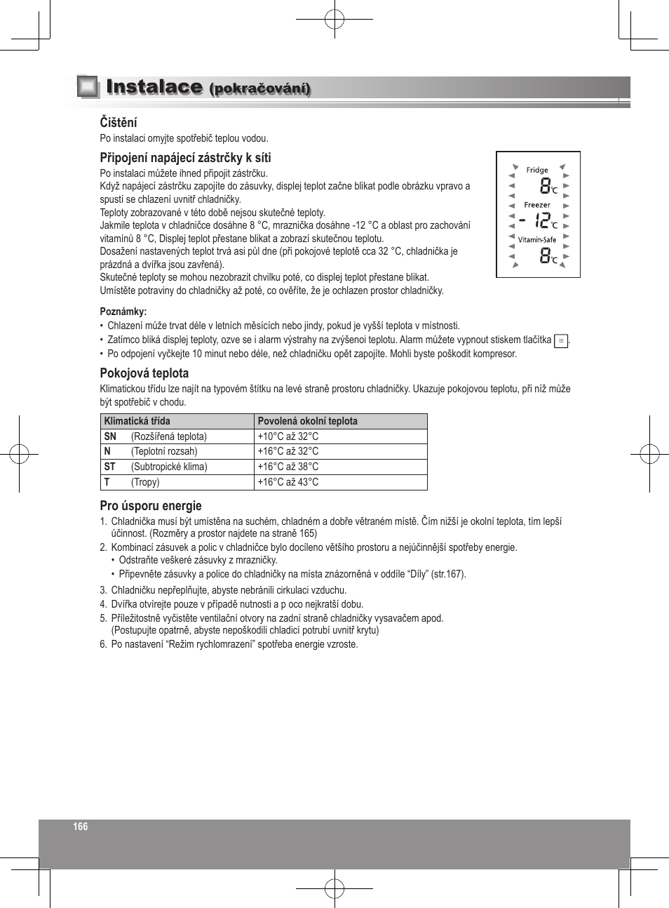 Instalace | Panasonic NRB32FX2 User Manual | Page 166 / 180