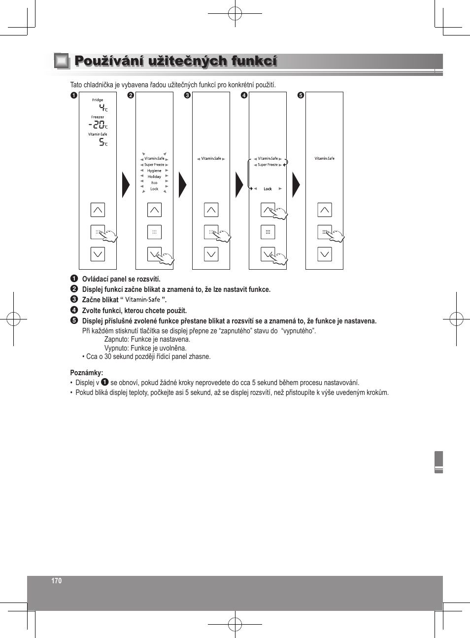 Používání užitečných funkcí | Panasonic NRB32FX2 User Manual | Page 170 / 180