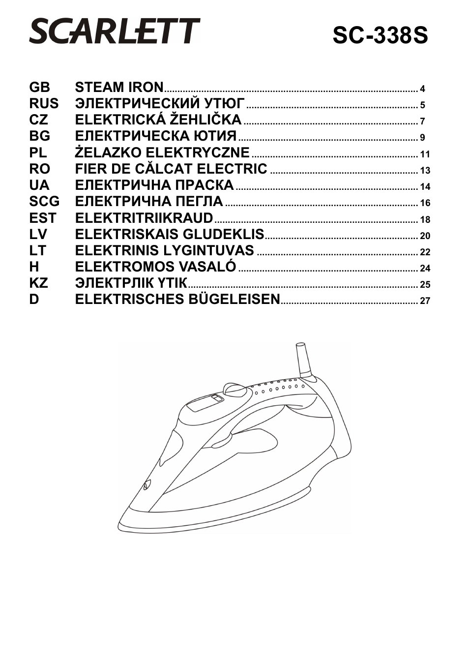 Scarlett SC-338S User Manual | 29 pages