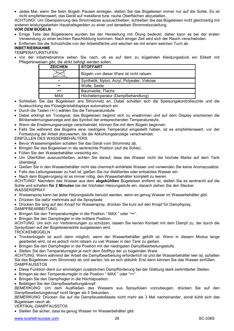 Scarlett SC-338S User Manual | Page 28 / 29