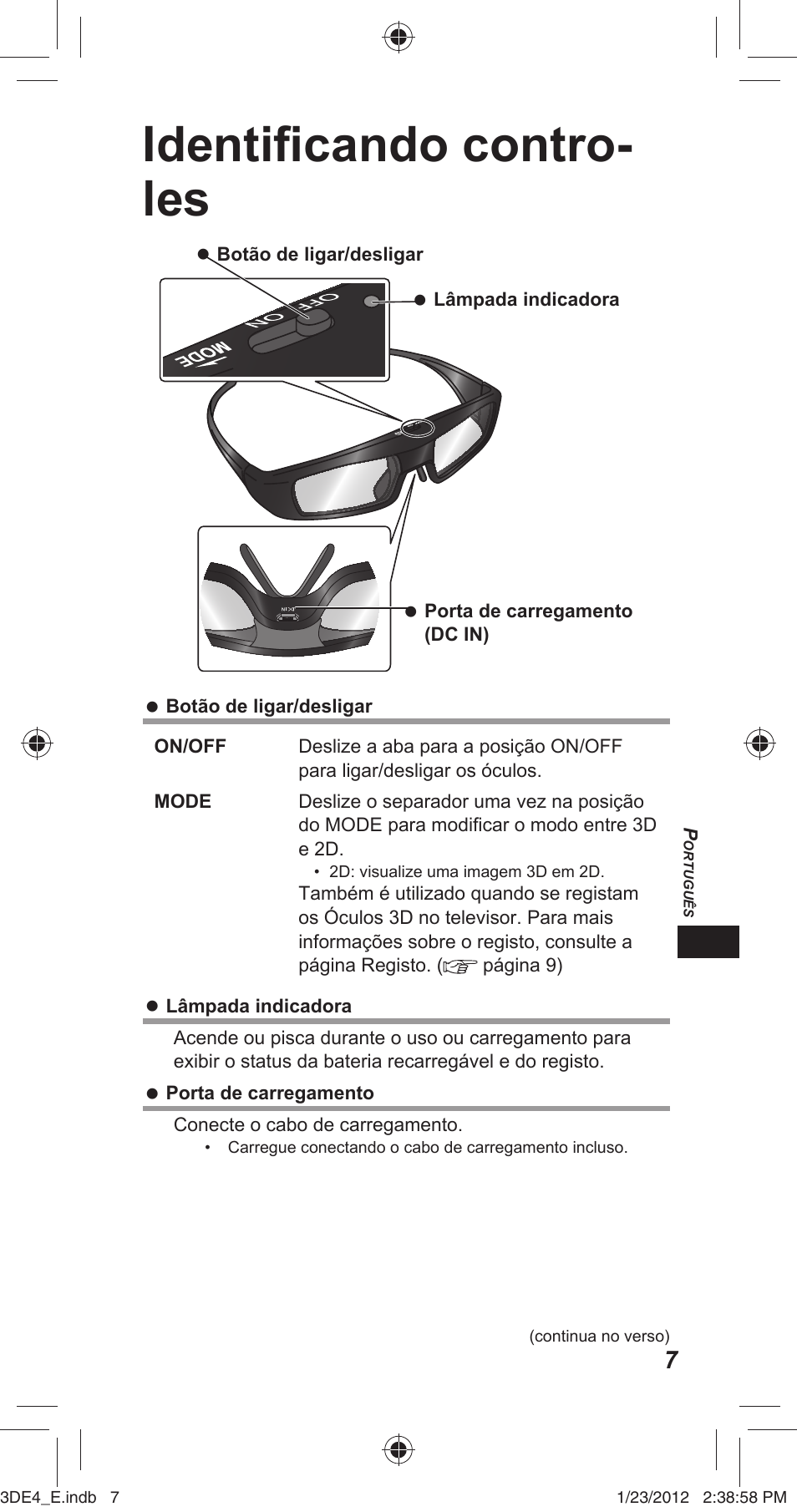 Identifi cando contro- les | Panasonic TYER3D4SE User Manual | Page 119 / 248