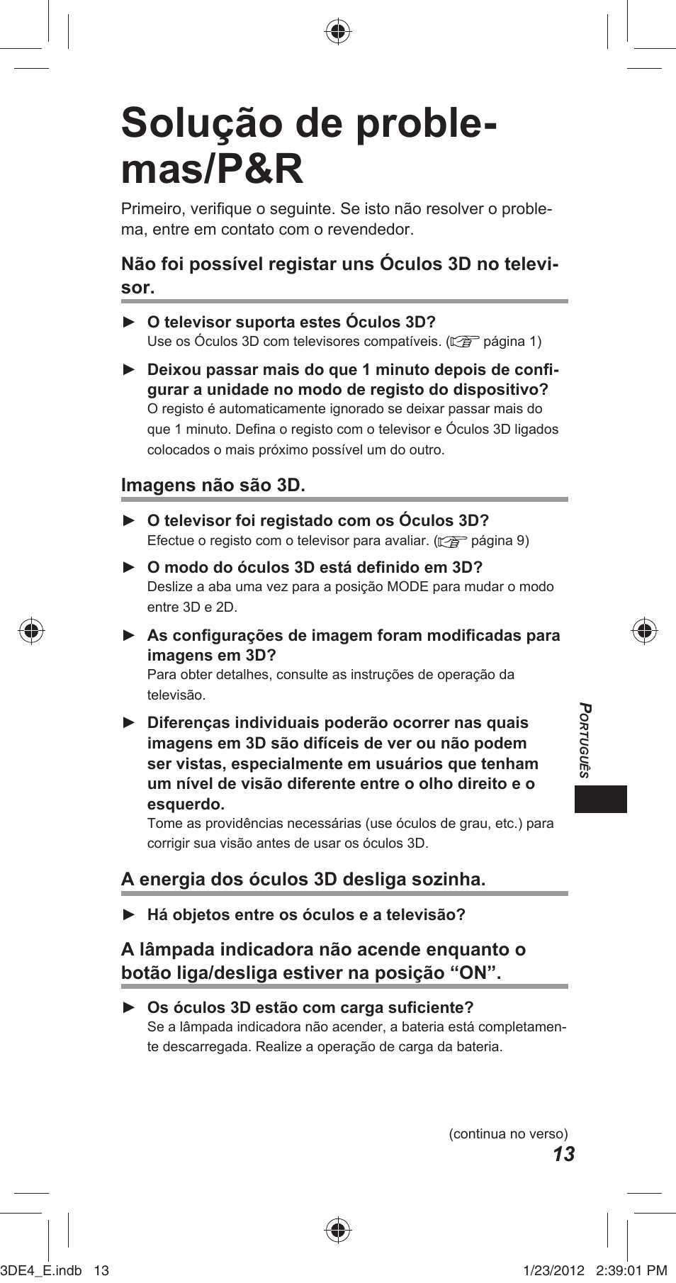 Solução de proble- mas/p&r | Panasonic TYER3D4SE User Manual | Page 125 / 248