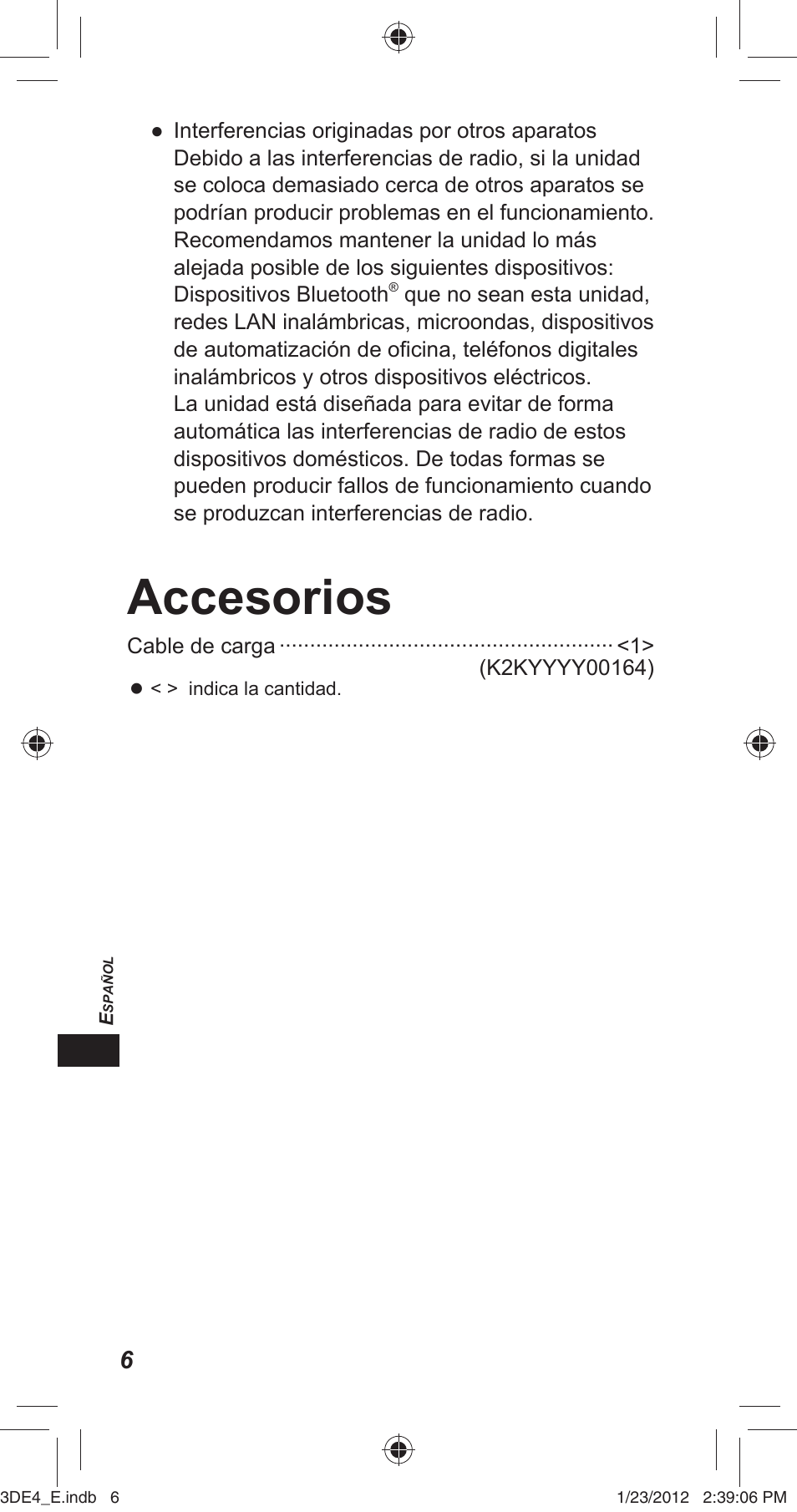 Accesorios | Panasonic TYER3D4SE User Manual | Page 152 / 248