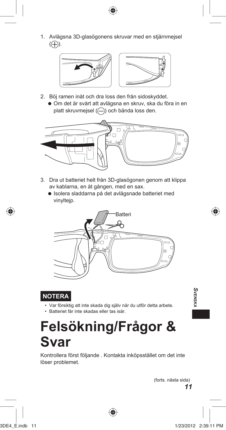 Felsökning/frågor & svar | Panasonic TYER3D4SE User Manual | Page 173 / 248