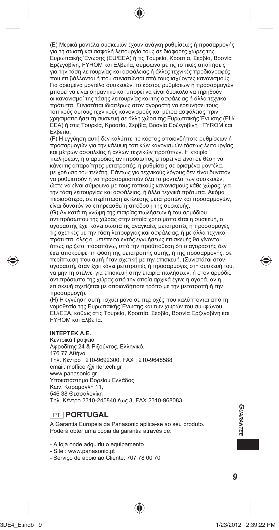 Portugal | Panasonic TYER3D4SE User Manual | Page 217 / 248