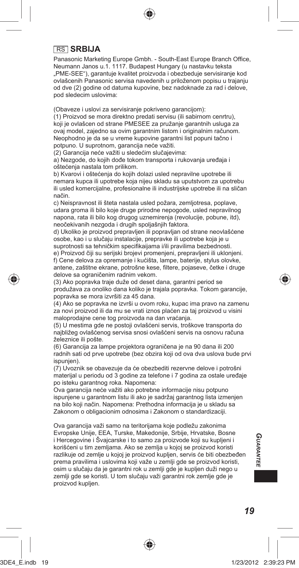 Srbija | Panasonic TYER3D4SE User Manual | Page 227 / 248