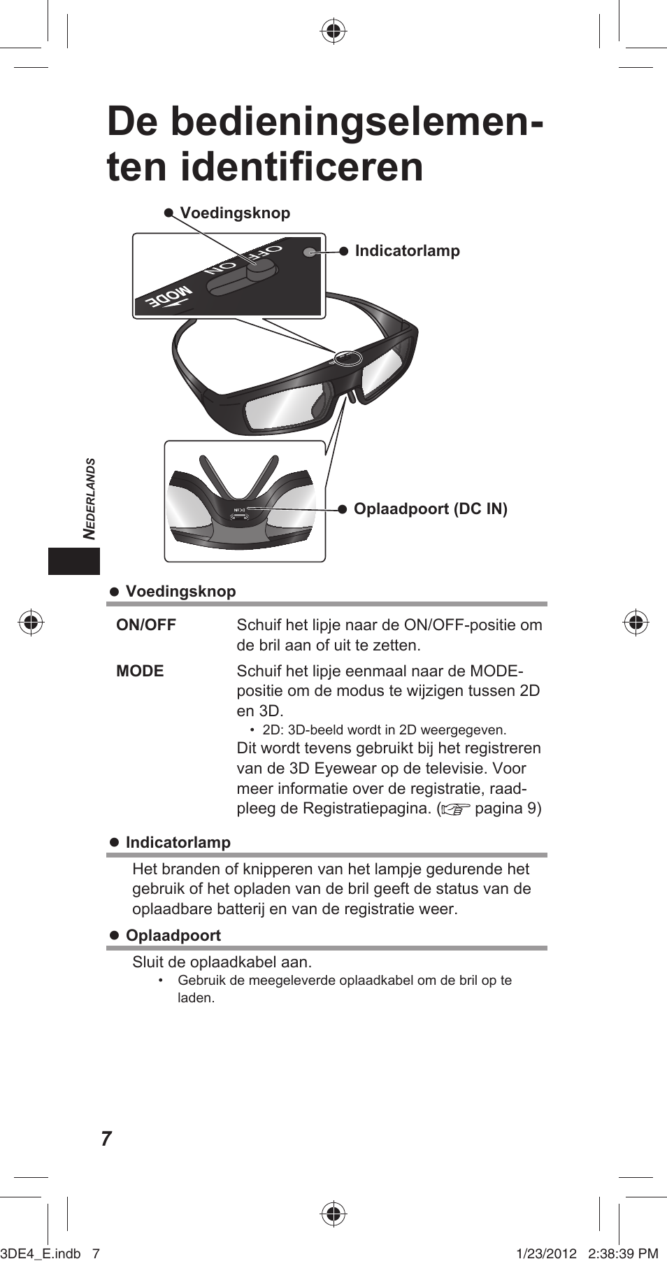 De bedieningselemen- ten identifi ceren | Panasonic TYER3D4SE User Manual | Page 38 / 248