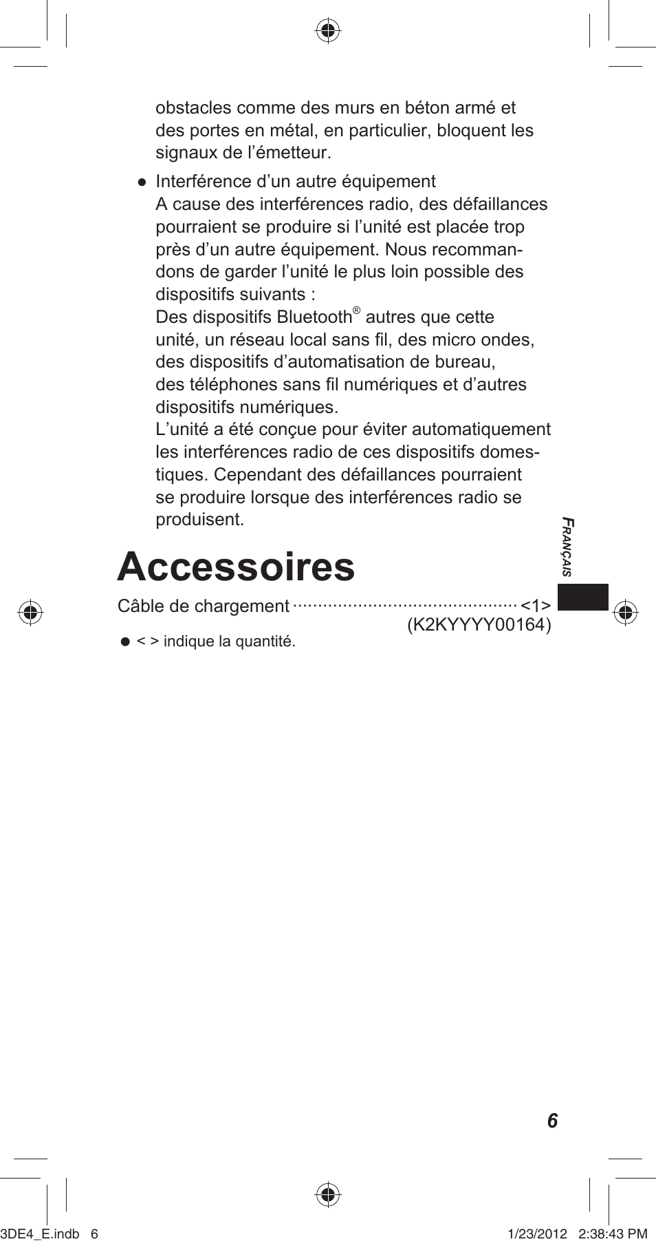 Accessoires | Panasonic TYER3D4SE User Manual | Page 53 / 248