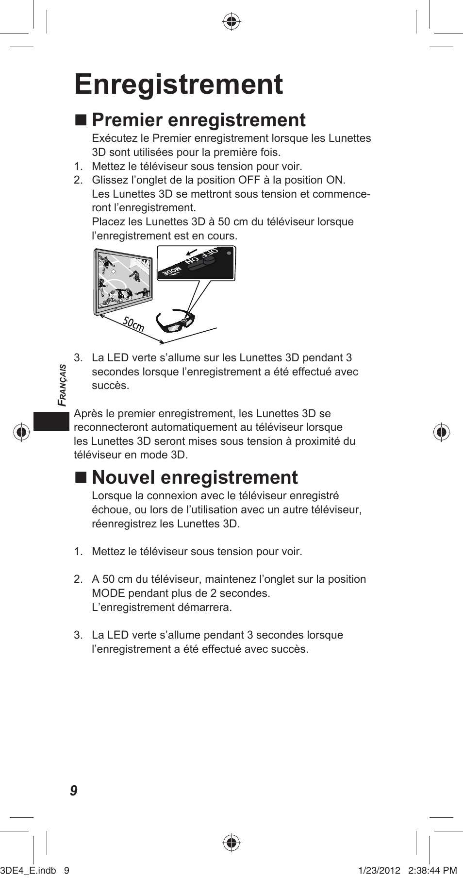 Enregistrement, Premier enregistrement, Nouvel enregistrement | Panasonic TYER3D4SE User Manual | Page 56 / 248