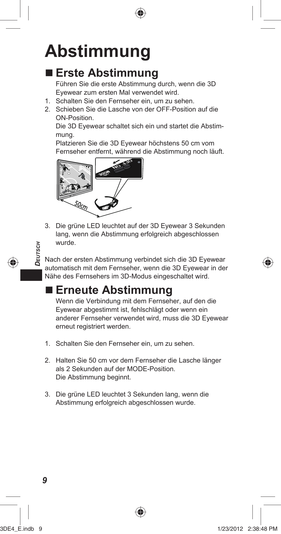 Abstimmung, Erste abstimmung, Erneute abstimmung | Panasonic TYER3D4SE User Manual | Page 72 / 248