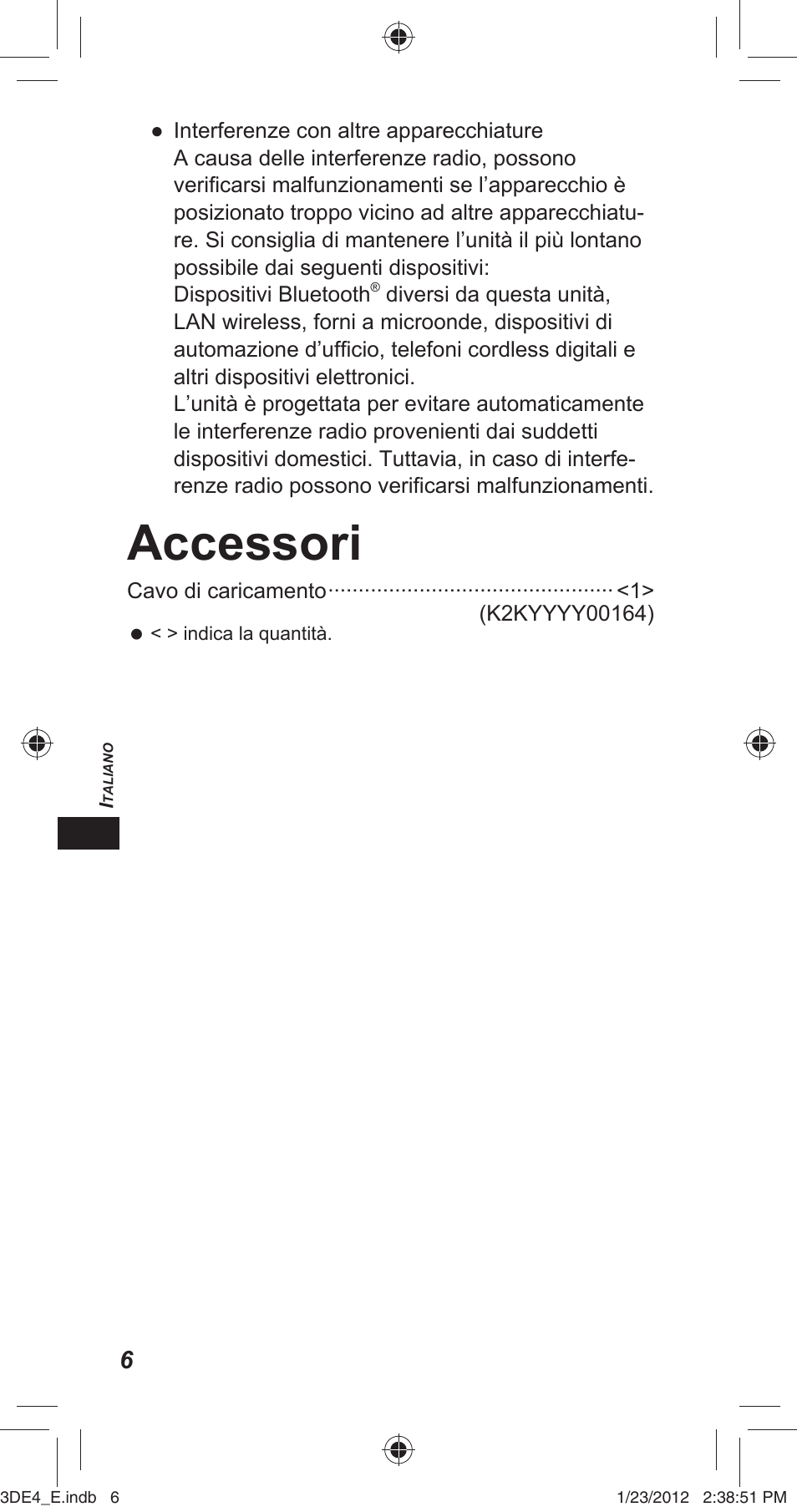 Accessori | Panasonic TYER3D4SE User Manual | Page 86 / 248