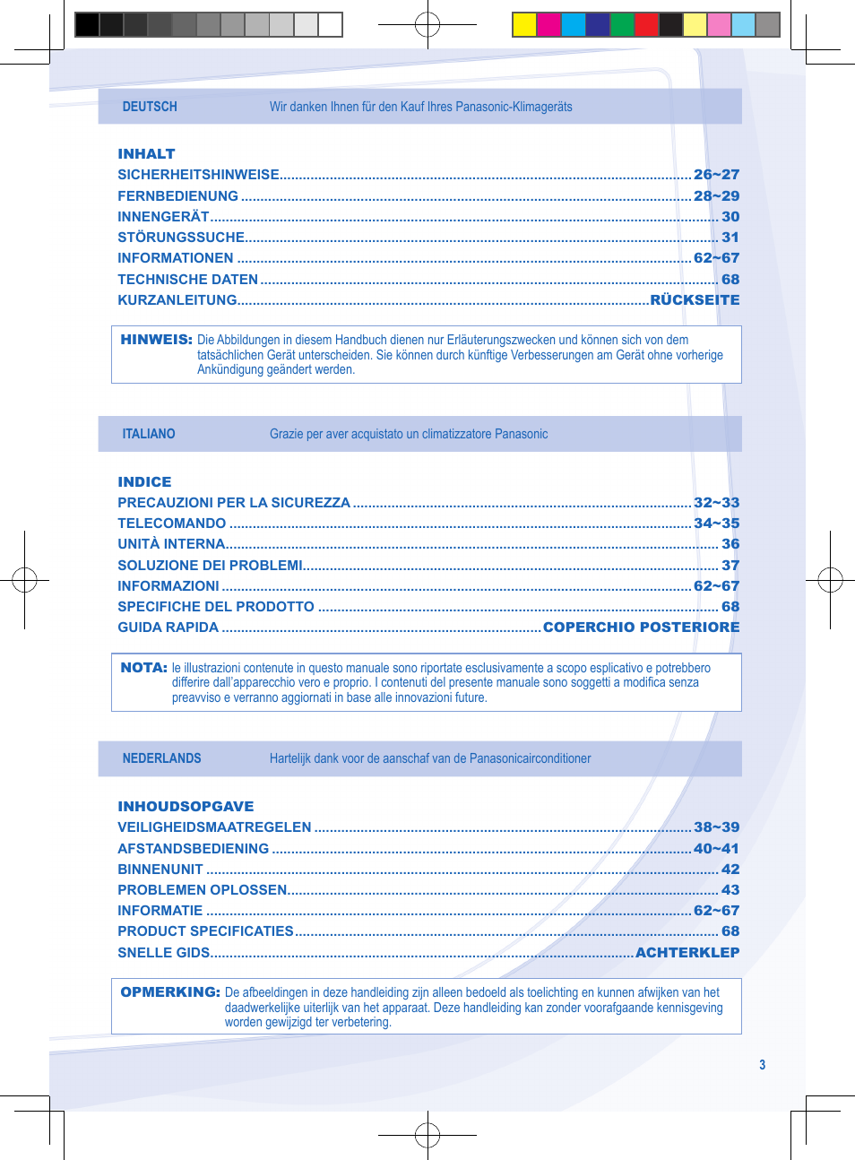 Panasonic CSYE18MKE User Manual | Page 3 / 72