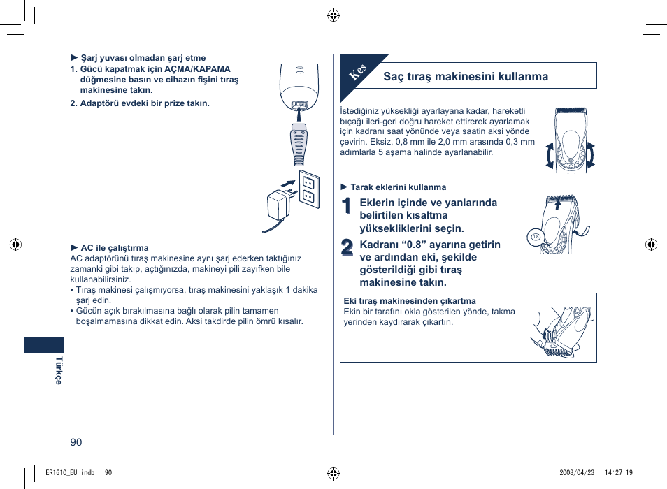 Panasonic ER1610 User Manual | Page 90 / 100