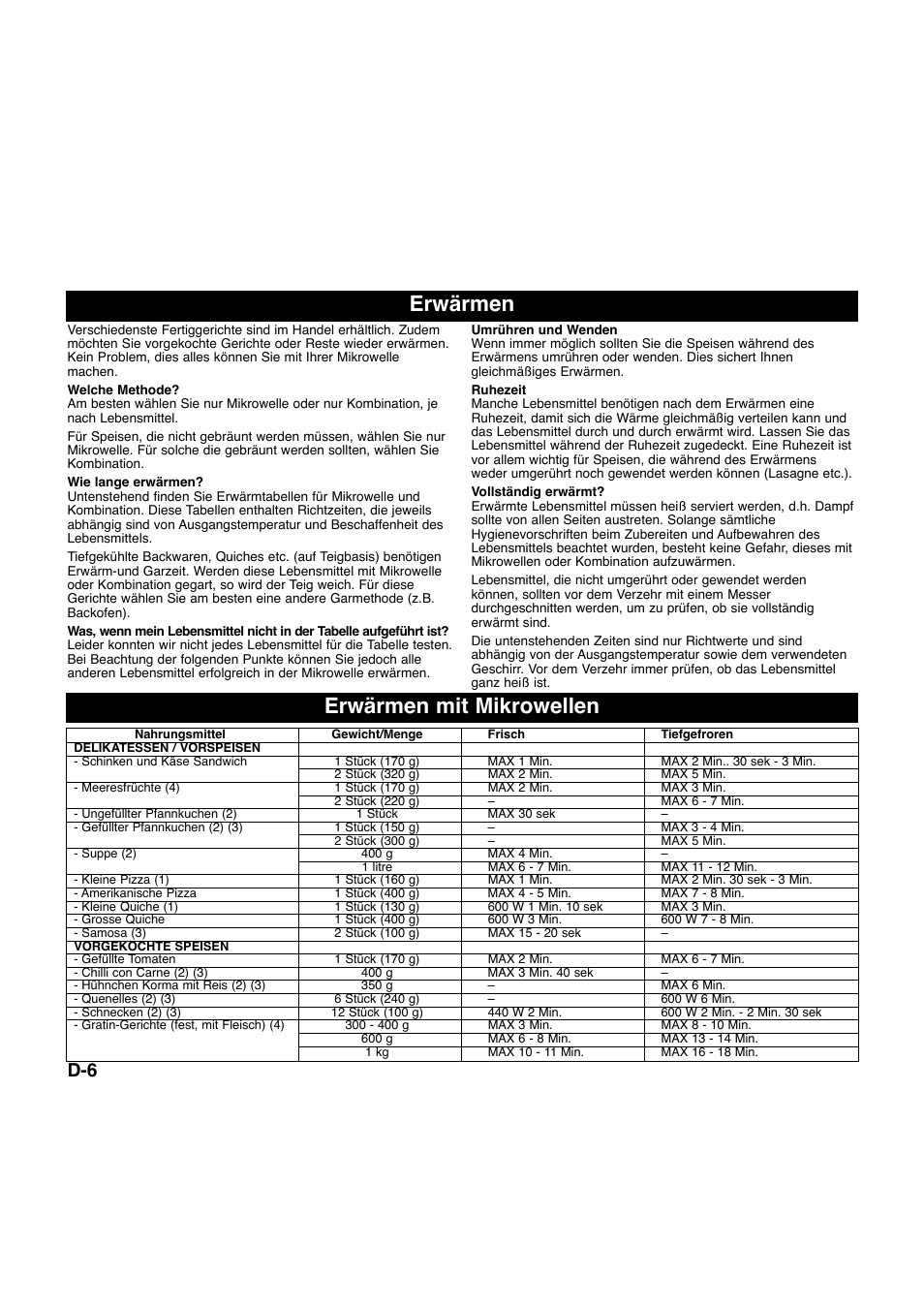 Erwärmen mit mikrowellen erwärmen | Panasonic NNQ523MF User Manual | Page 27 / 174
