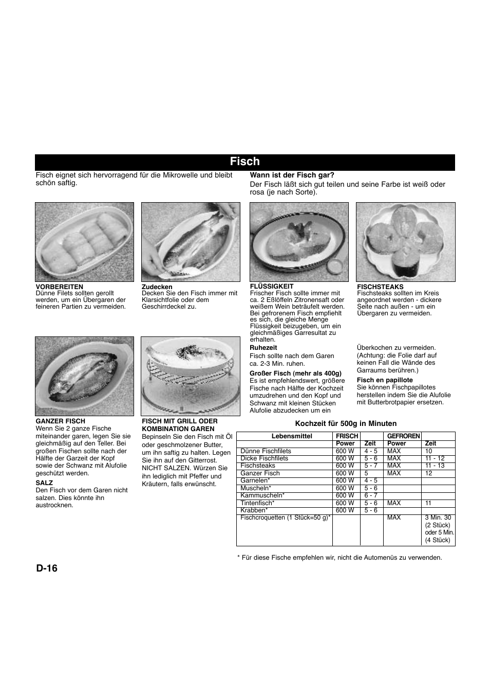 Fisch, D-16 | Panasonic NNQ523MF User Manual | Page 37 / 174