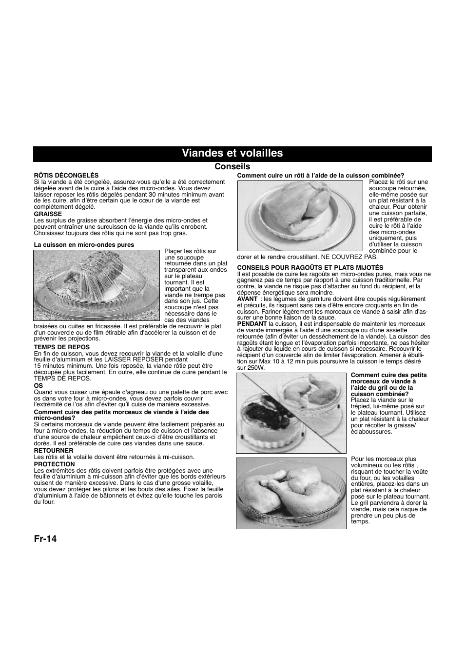 Viandes et volailles, Fr-14 | Panasonic NNQ523MF User Manual | Page 73 / 174