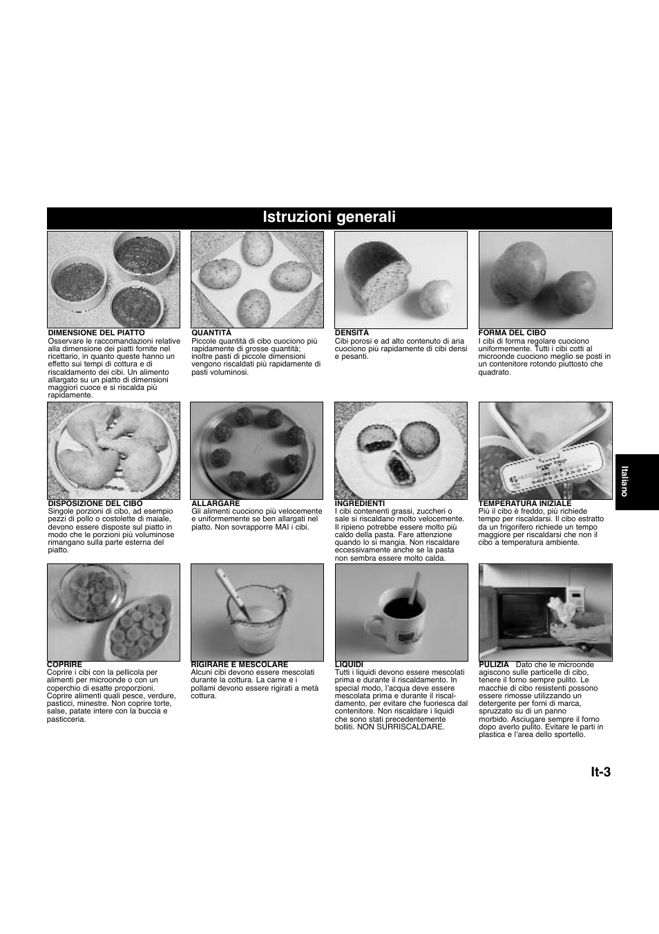 Istruzioni generali, It-3 | Panasonic NNQ523MF User Manual | Page 81 / 174