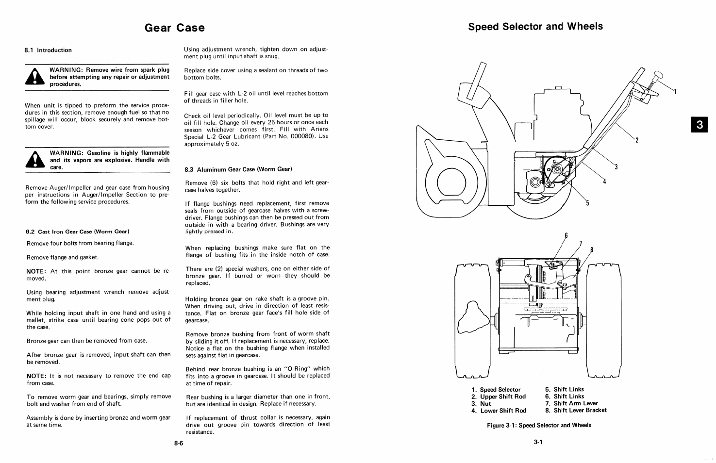 Speed selector and wheels | Ariens 924 User Manual | Page 21 / 72